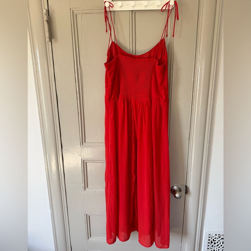 Abercrombie & Fitch Red Spaghetti-Strap Maxi Dress - Picture 3 of 4